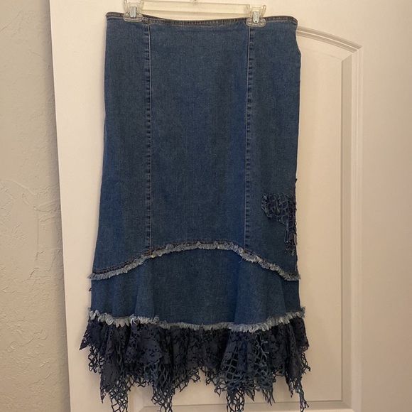 Vintage denim midi skirt - Picture 4 of 8